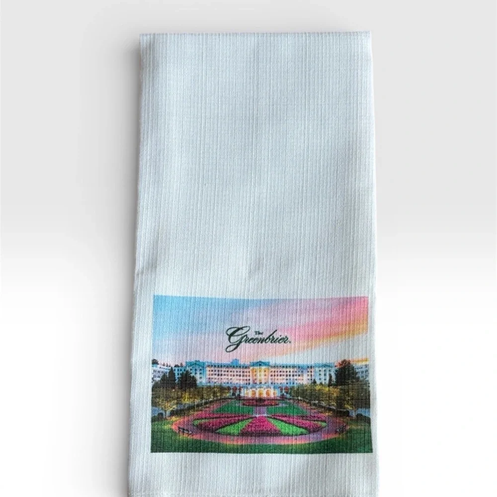 NEW The Greenbrier Resort White Kitchen Towel
